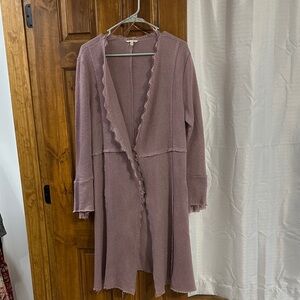 Krazy Kat Lavender Knit Open Cardigan